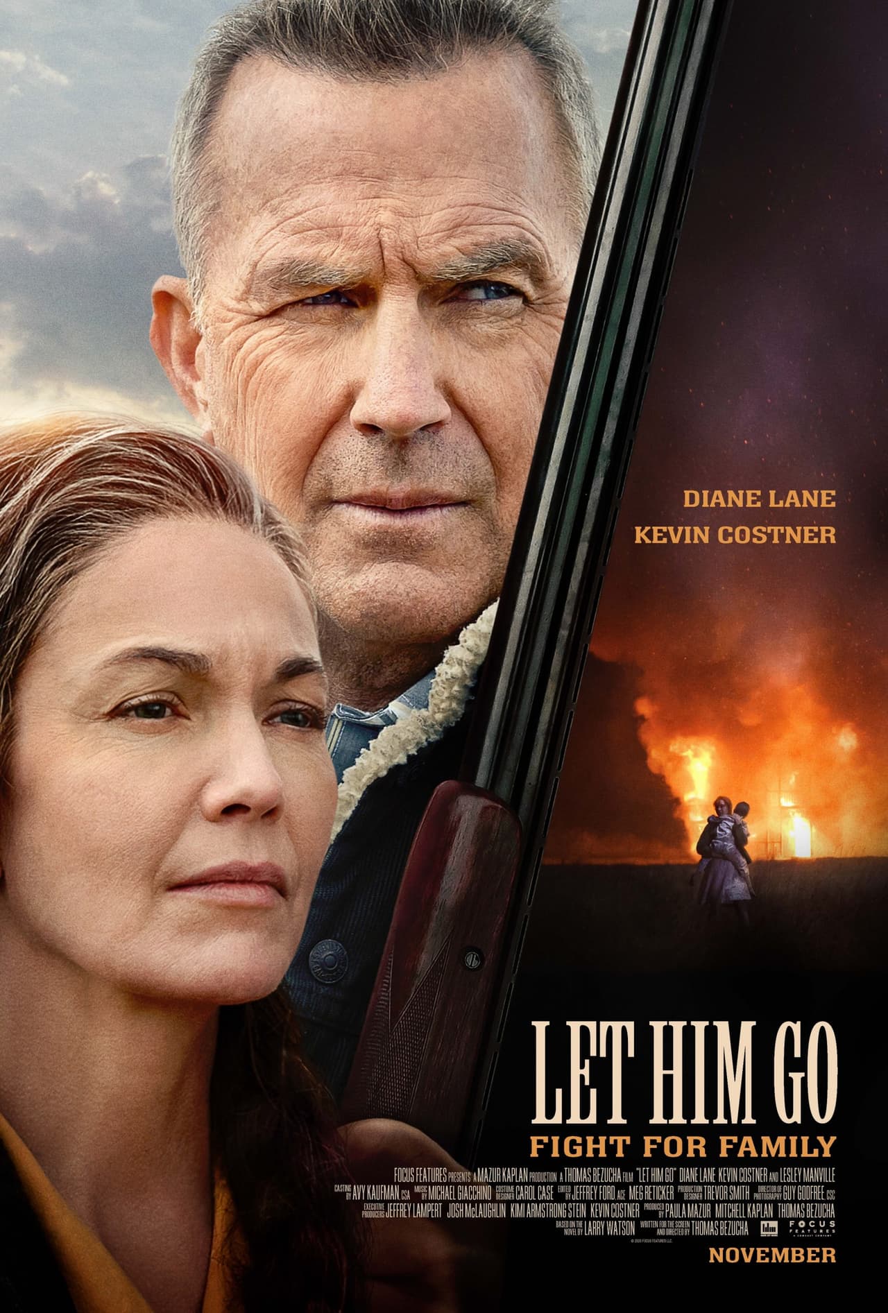 Let Him Go, cines, 6 de noviembre | ¿Qué puede hacer si la viuda de su hijo se casa con una familia violenta y se lleva a su nieto con ella? Si eres George (Kevin Costner) y Margaret Blackledge (Diane Lane), harás todo lo posible para recuperarlo.