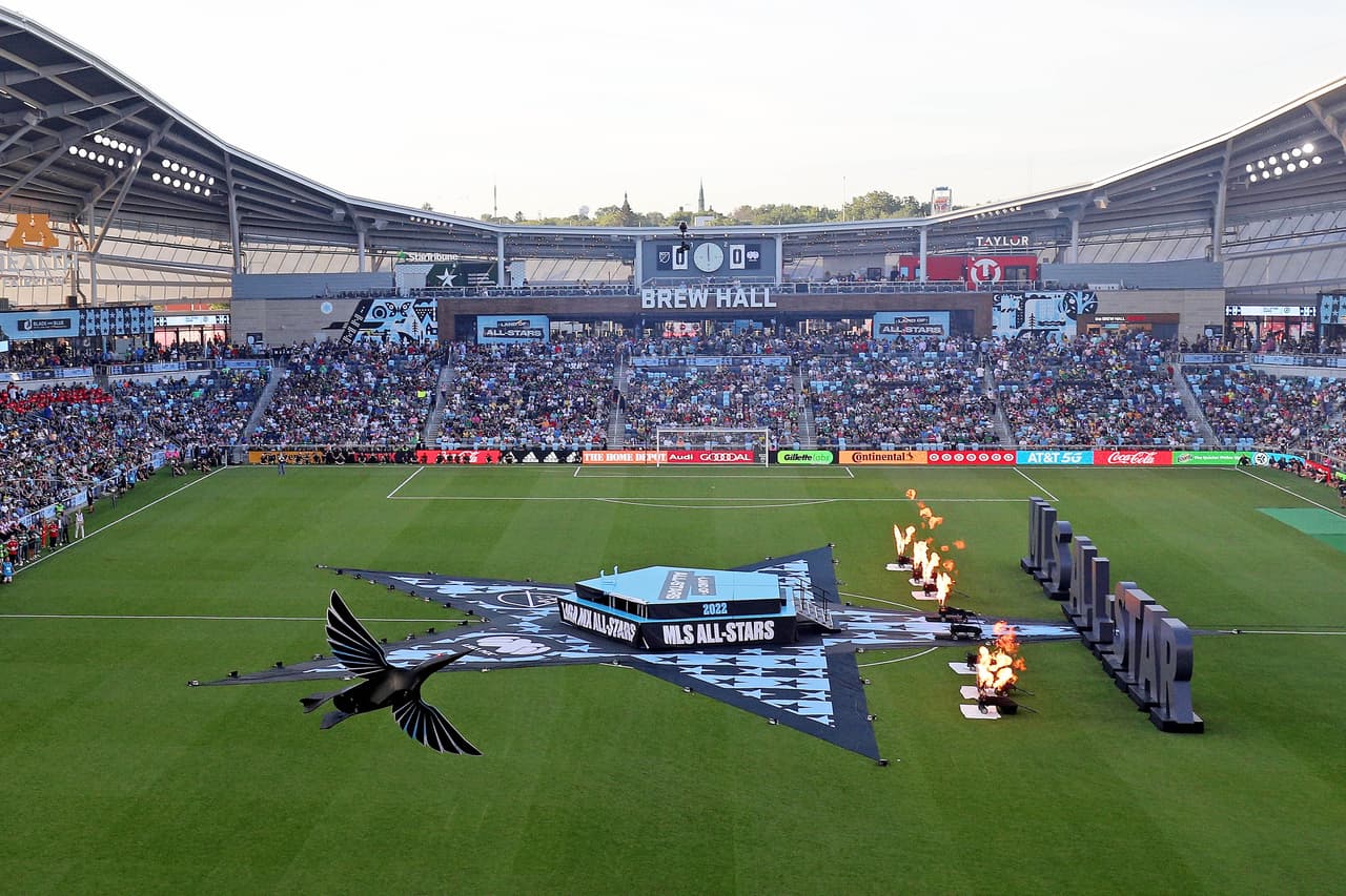 Así comenzó el MLS All-Star Game de 2022, realizado en Saint Paul, Minnesota.