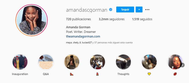 Gorman ya es toda una celebridad en las redes, pues sus seguidores en Instagram pasaron de 56,000 a 3.2 millones tras su lectura en Washington.