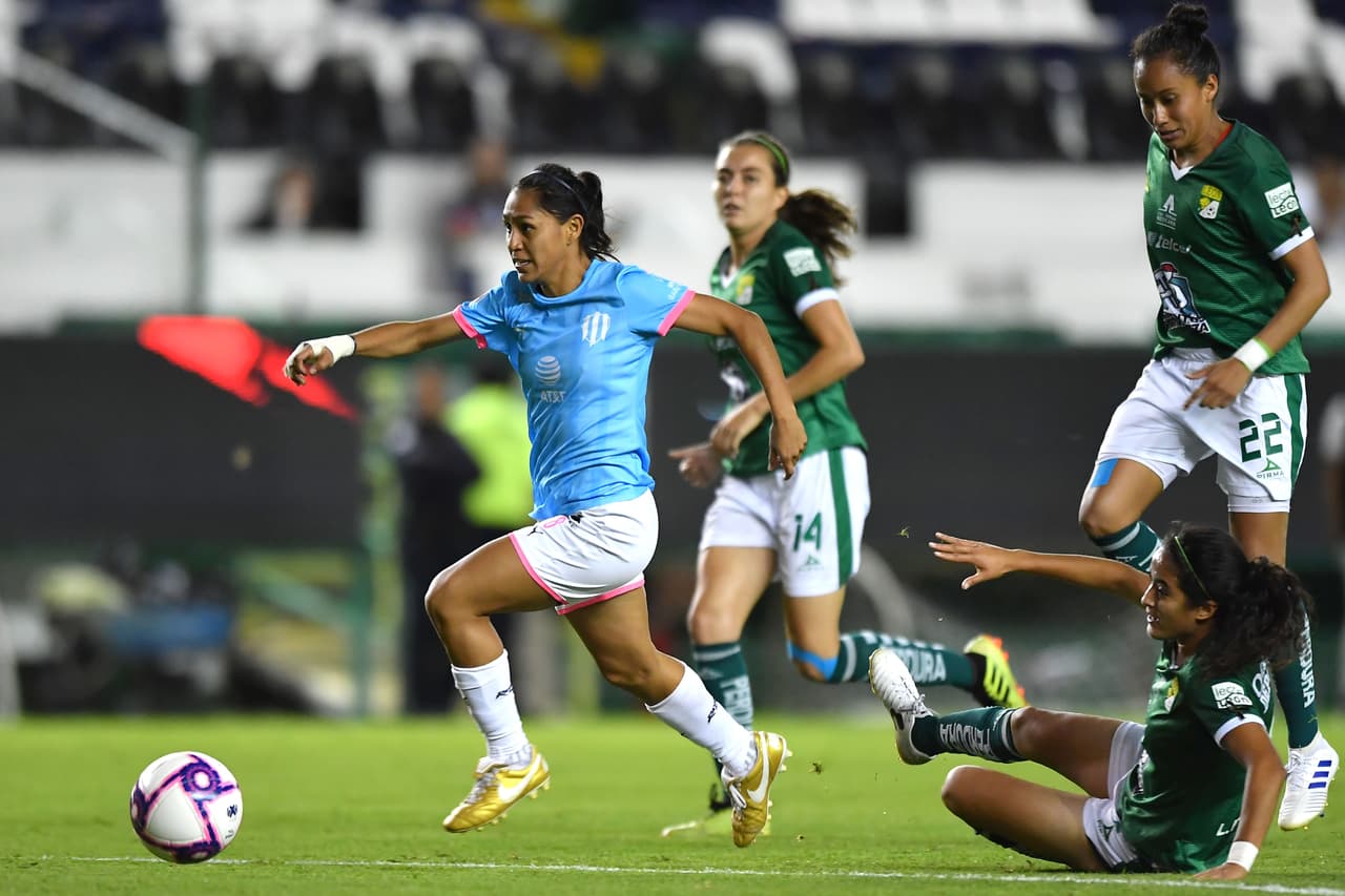 Por Monterrey marcaron: Mónica Desiree y Diana Evangelista (2); para las locales descontó Sanjuana De Jesús Muñoz.