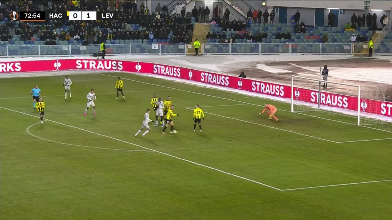 ¡El segundo del Leverkusen! Schick selló el triunfo sobre el BK Häcken