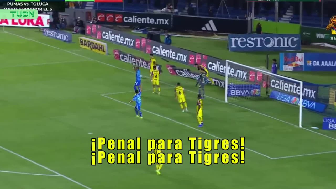 ¡Penal para Tigres! El árbitro no duda y señala la pena máxima