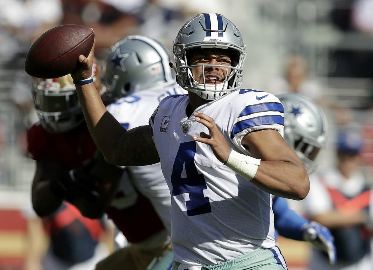 Pero en el campo, los Cowboys dominaron de principio a fin. Dak Prescott lanzó para 234 yardas y tres pases de anotación.