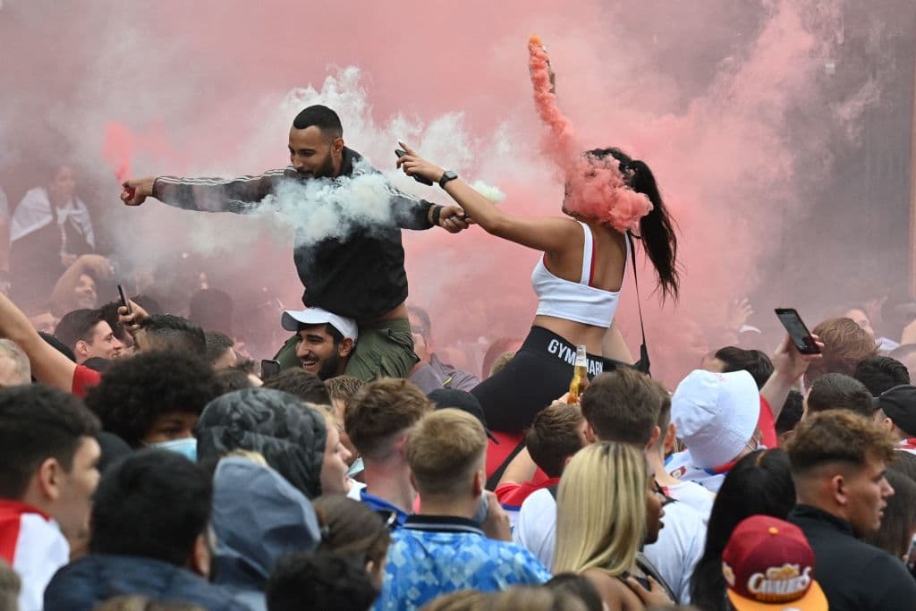 Al menos no hubo tantos aficionados italianos debido a las altas restricciones de viaje que hay en el Reino Unido.