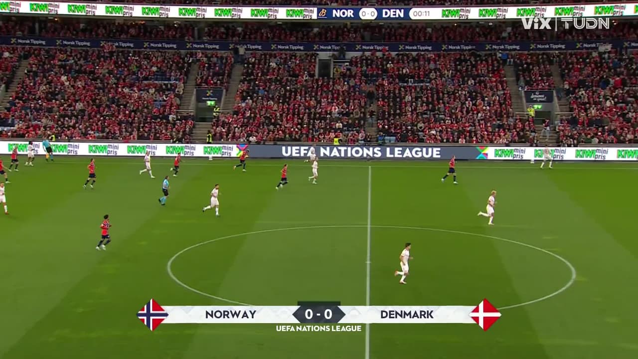 ¡INICIA EL PARTIDO! Noruega vs Dinamarca de la UEFA Nations League
