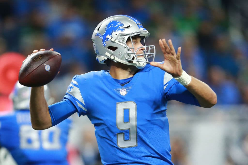 31) 
<b>Detroit Lions</b>. El debut de Mike Patricia como HC de los Lions fue vergonzoso, los Jets los humillaron. Recordemos que Stafford es uno de los QB's mejor pagados y Detroit tuvo marca de 9-7 en 2017.