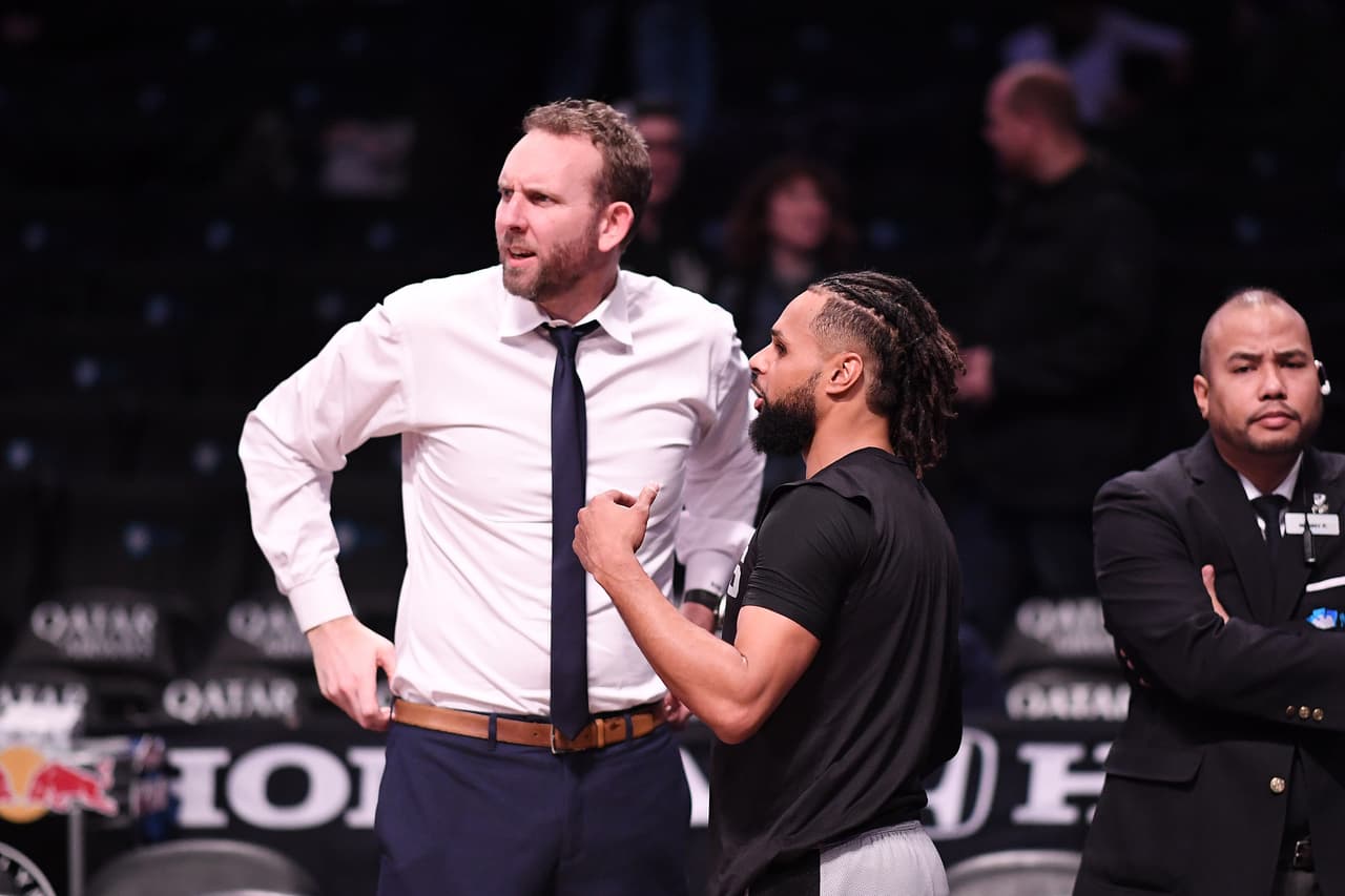 Sean Marks of the Brooklyn Nets at Barclays Center on February 25, 2019.