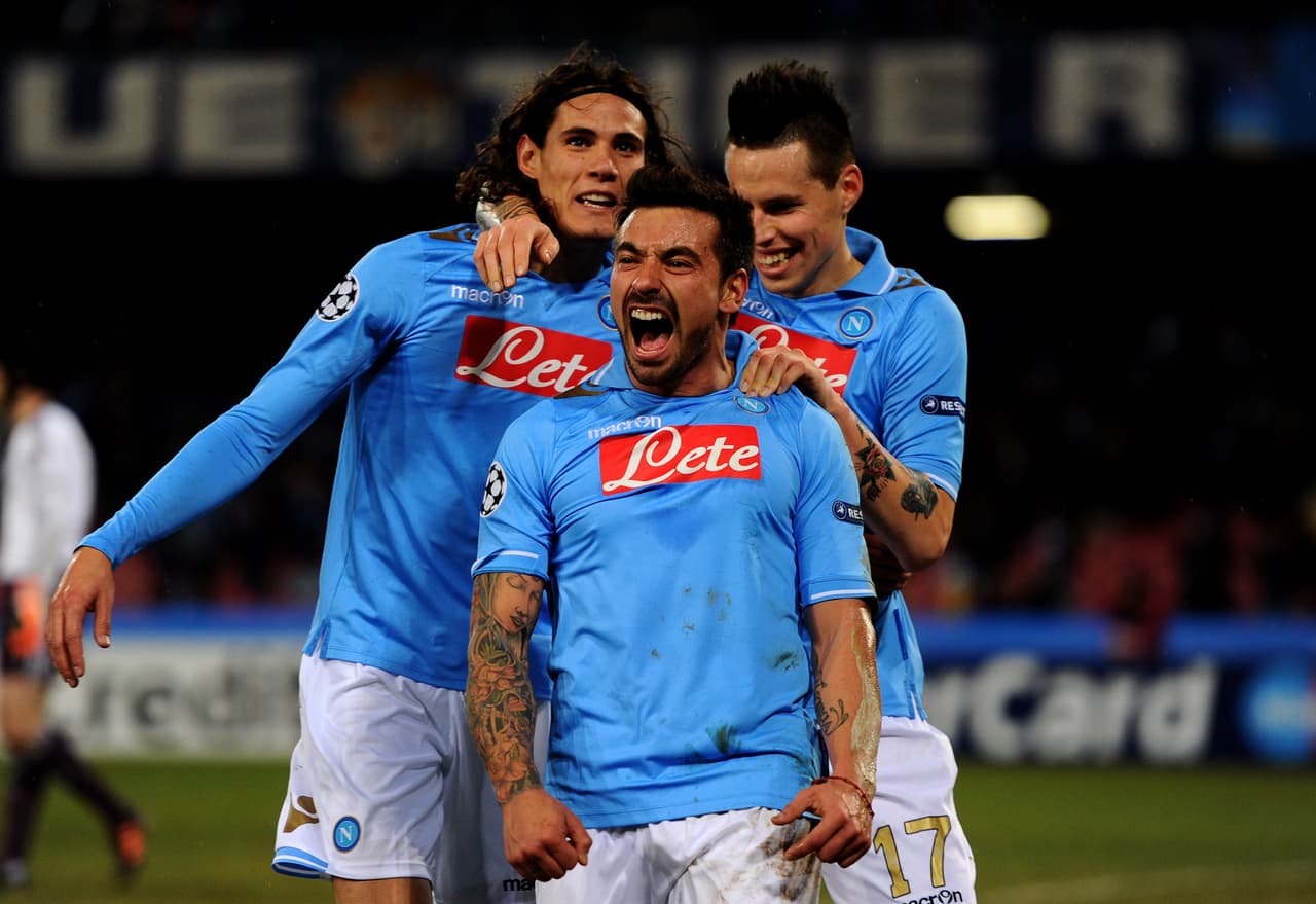 Aquel Napoli era temido por su gran tridente ofensivo conformado por Edinson Cavani, Marek Hamsik y Ezequiel Lavezzi.