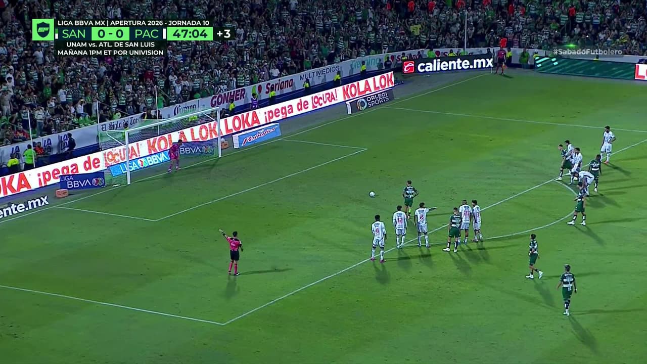 ¡GOL!  anota para Santos Laguna. Fran Villalba
