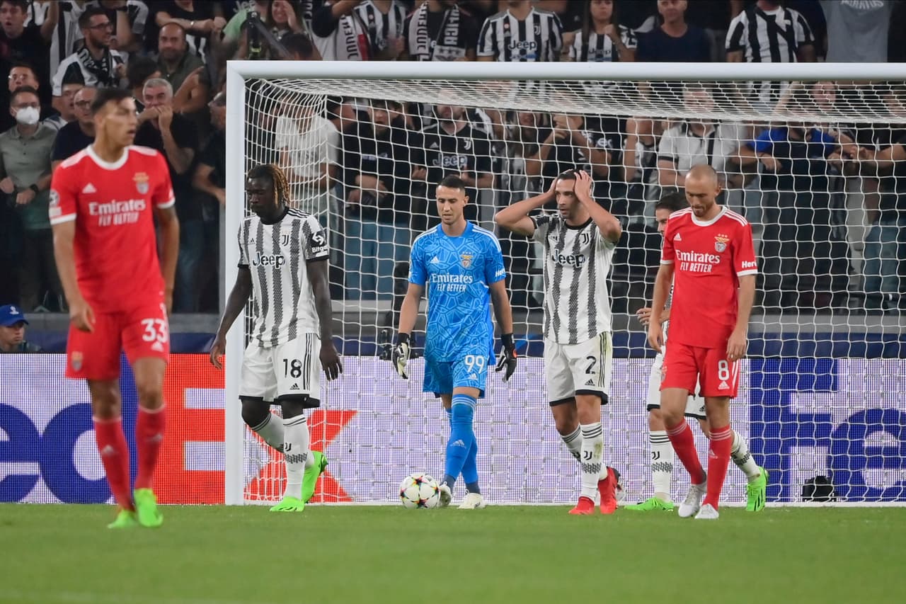 Juventus 1-2 Benfica. Gran sorpresa del equipo lusitano en Turín para ganar con goles de Neres y Joao Mário, con remontada incluida.