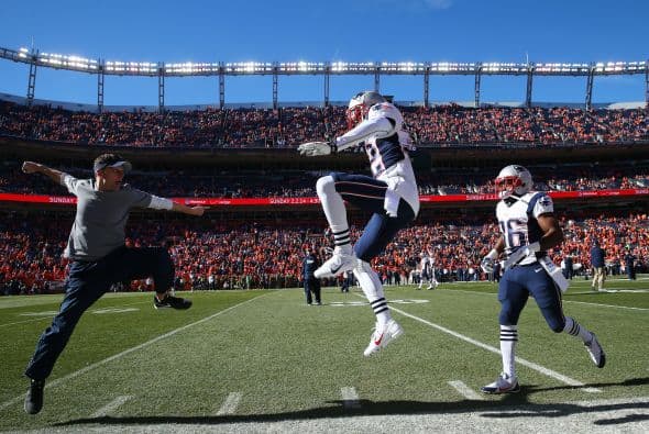 Los Patriots se mantenían relajados durante el calentamiento.
