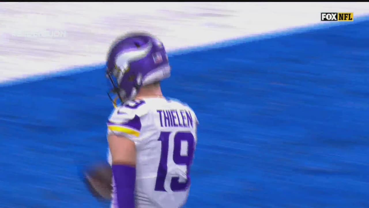 ¡Se aferran! Vikings se la juega en cuarta y Adam Thielen logra anotar