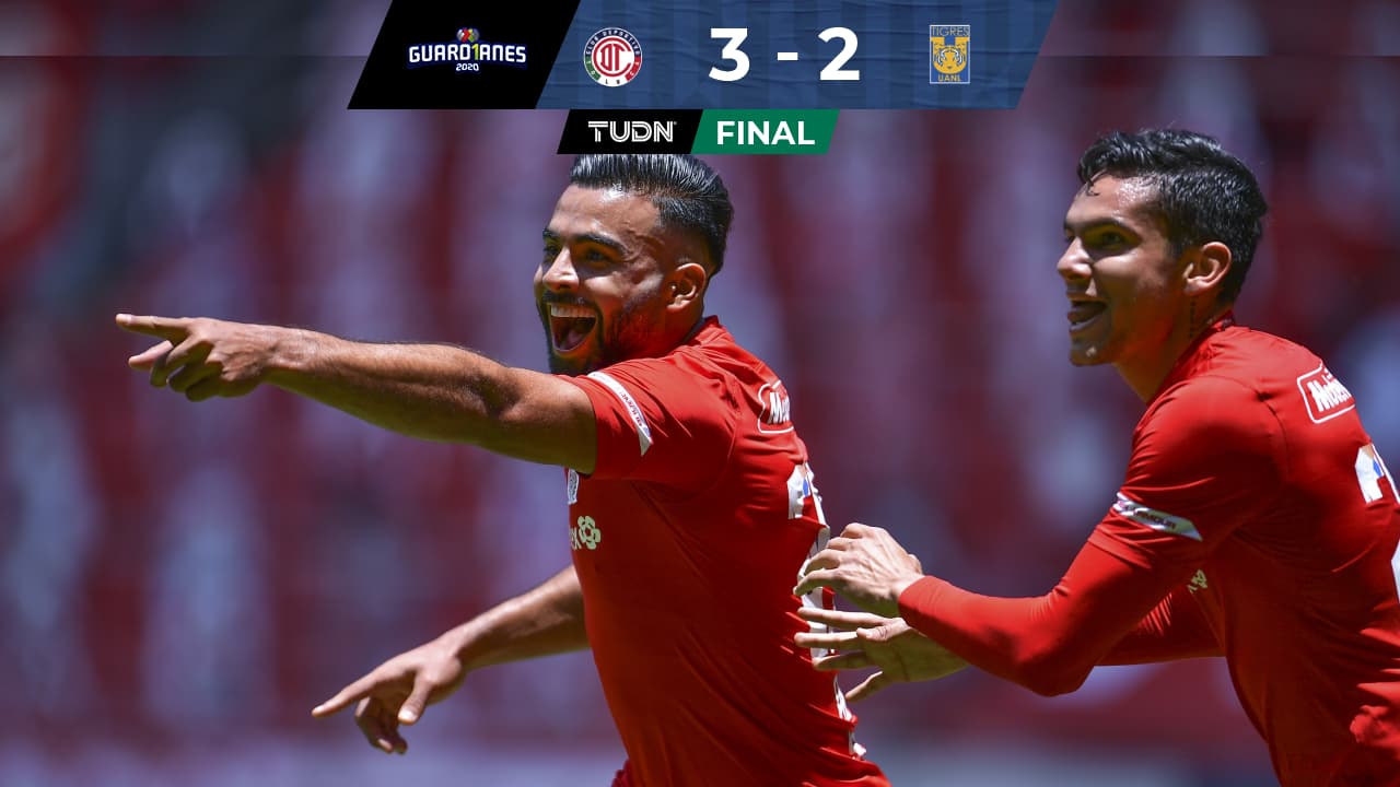 Toluca derrota a Tigres con un doblete de Alexis Canelo en el Guard1anes 2020