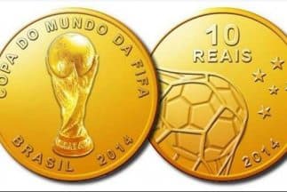 El Banco Central de Brasil presentó una serie de monedas conmemorativas con motivo del Mundial de fútbol de 2014. (Imagen de Twitter).