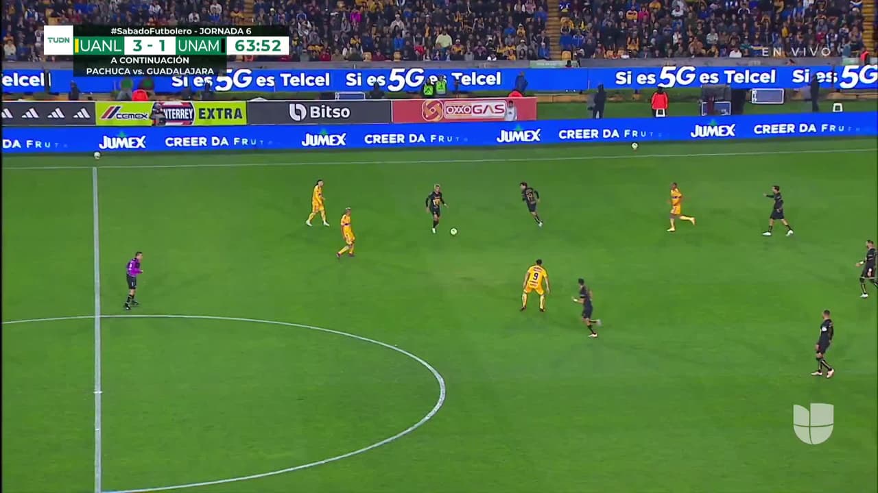 ¡GOOOL! Juan Dinenno anota para Pumas UNAM.