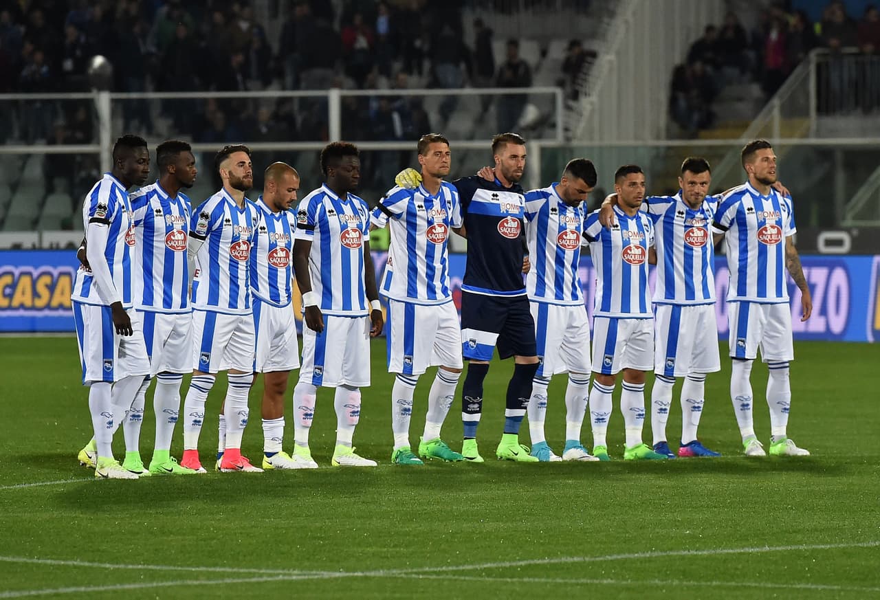 Serie A - Pescara es otro de los que perdieron la categoría, ocupa el últimoú lugar con solo 2 triunfos y 14 puntos.