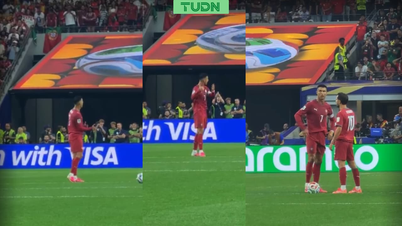 Cristiano Ronaldo se enoja por el gol de España ante Portugal