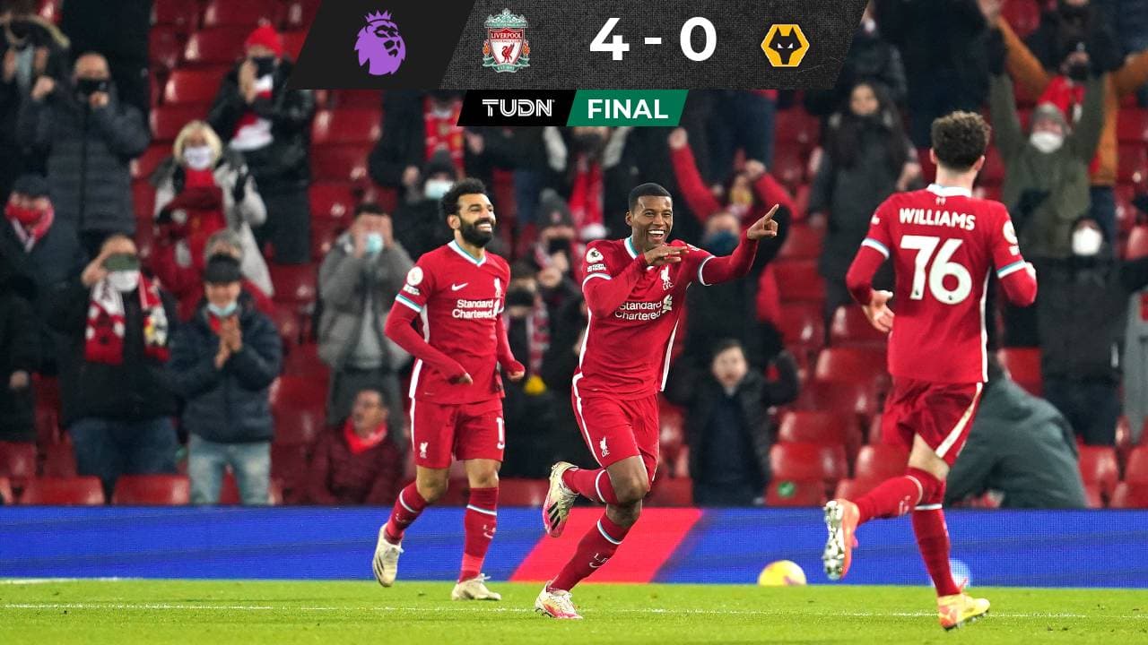 Liverpool golea a los Wolves que homenajearon a Raúl Jiménez