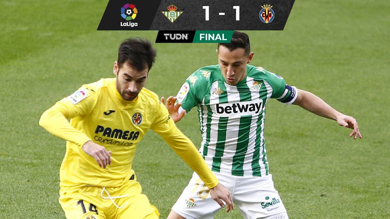 Guardado juega 45 minutos en el empate de Betis