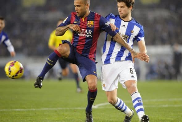 La ofensiva de la Real Sociedad intentó marcar el segundo en base a contragolpes pero no tuvo suerte.