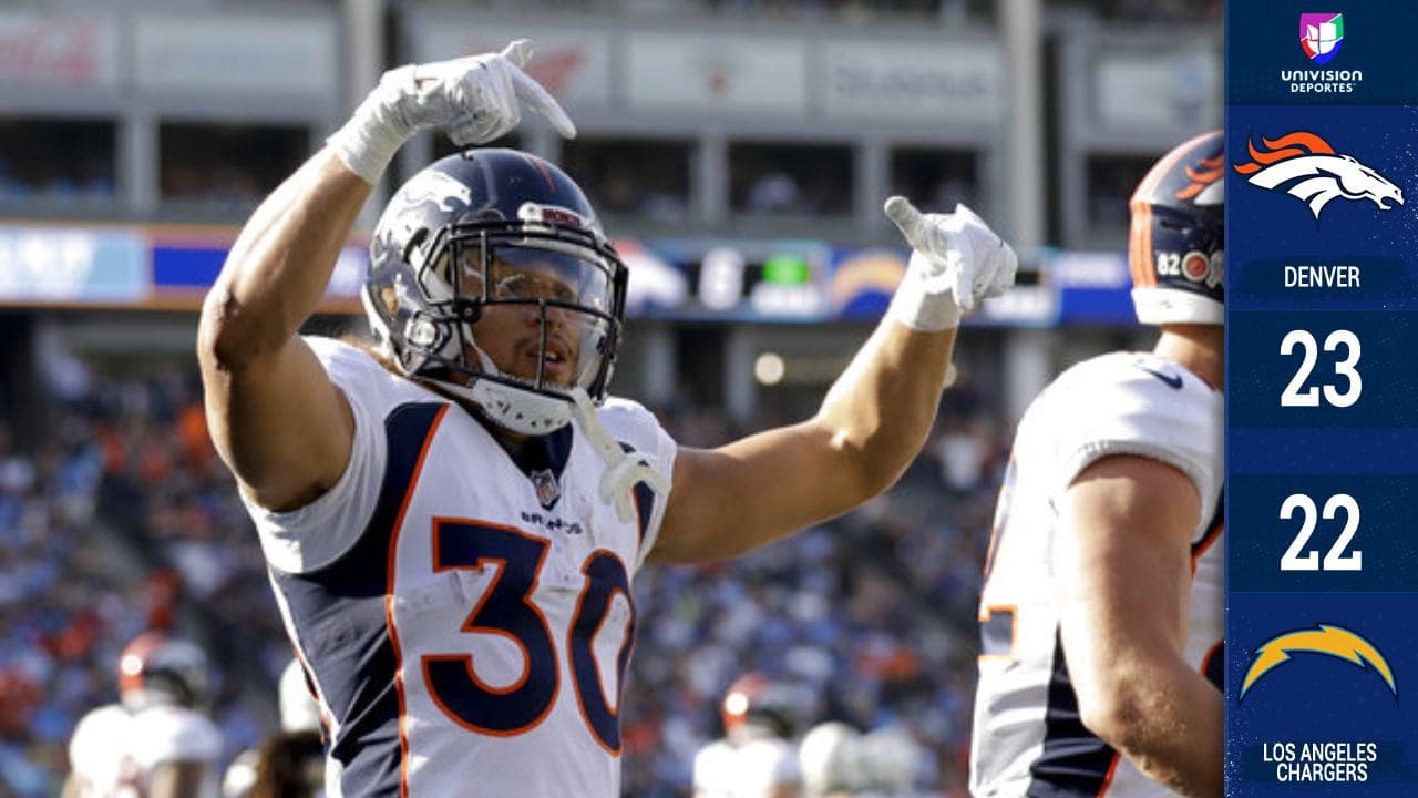 <b>Denver 23-22 LA Chargers</b>. Un gol de campo de Brandon McManus expirando el reloj quitó a los Chargers una racha de seis triunfos al hilo y cortó una cadena de dos derrotas seguidas para los Broncos.
