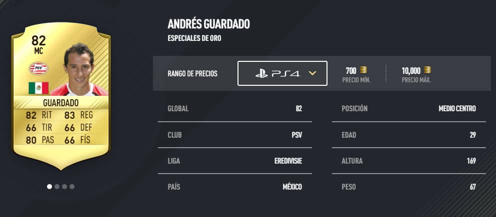 3.- Andrés Guardado | PSV