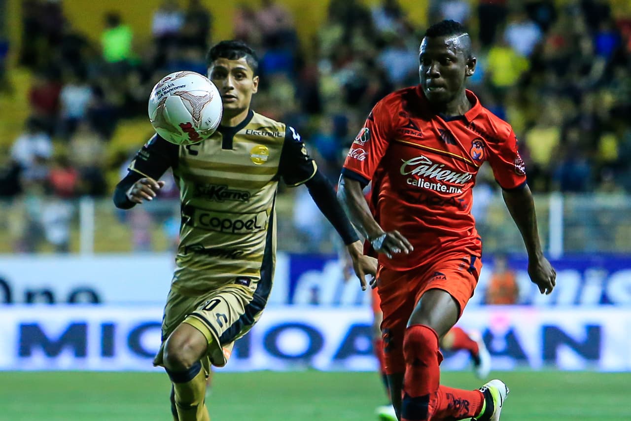 Jefferson Cuero, de Morelia, no pudo anotar gol en la derrota 1-0 ante Dorados, el peor equipo del torneo que ya perdió la categoría.