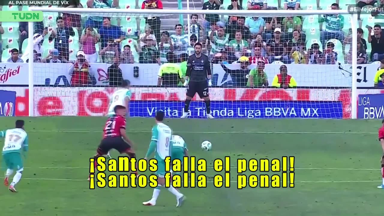 ¡Santos falla el penal! El oso de la jornada para los laguneros