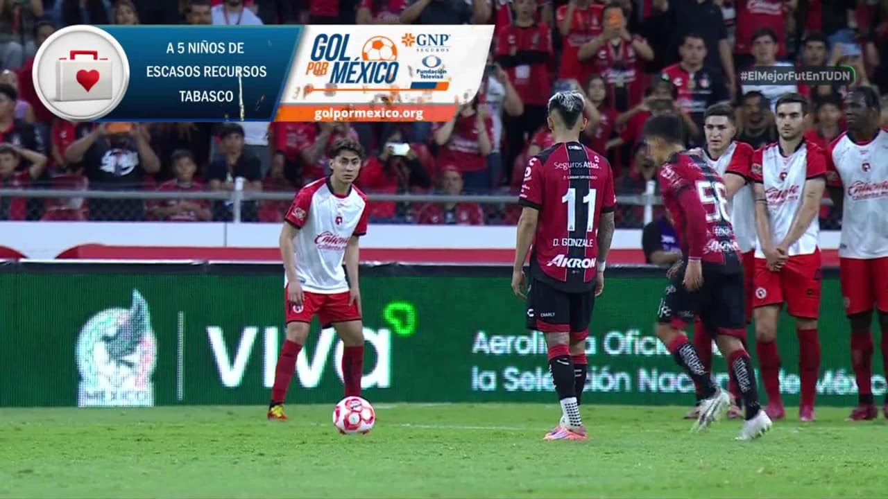 ¡GOL!  anota para Atlas. Arturo González