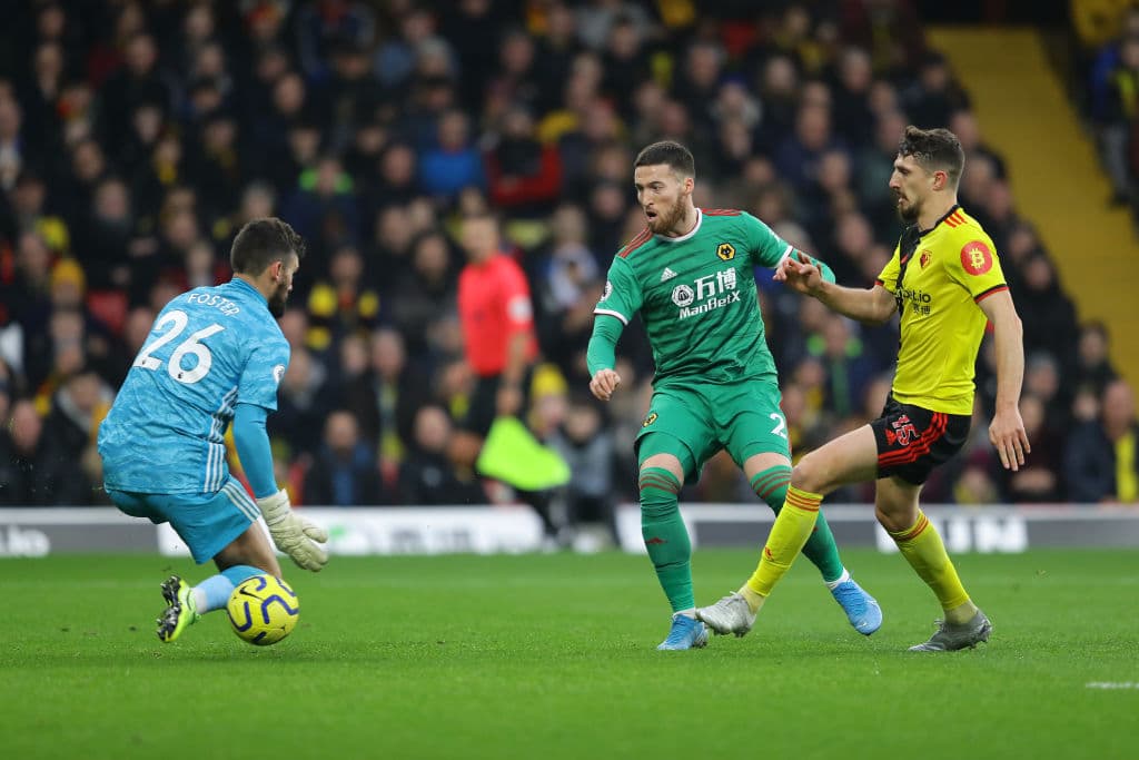 Tras una asistencia espectacular, Ben Foster amarga a Matt Doherty y le roba el primero al Wolverhampton.