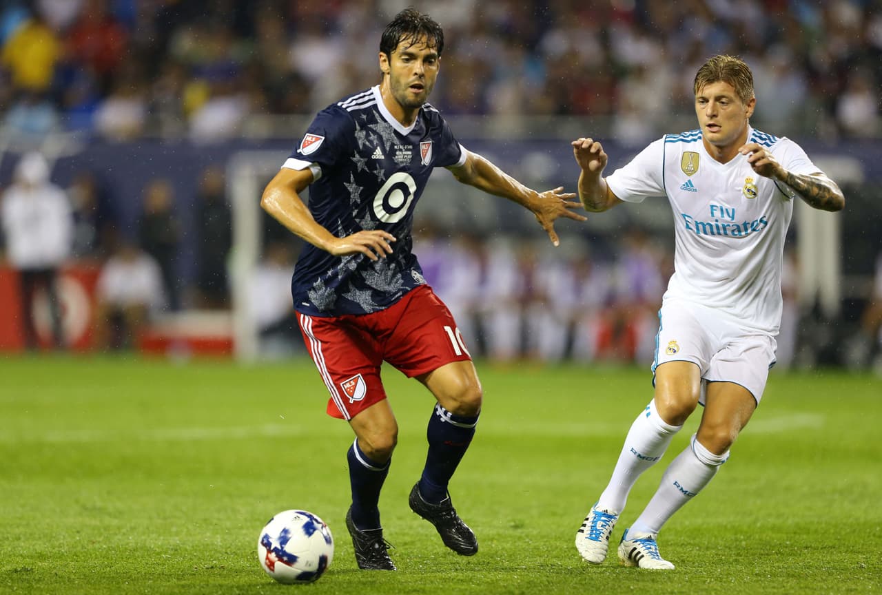 Kaká fue parte del equipo del MLS All Star que jugó frente al Real Madrid, en 2017.
