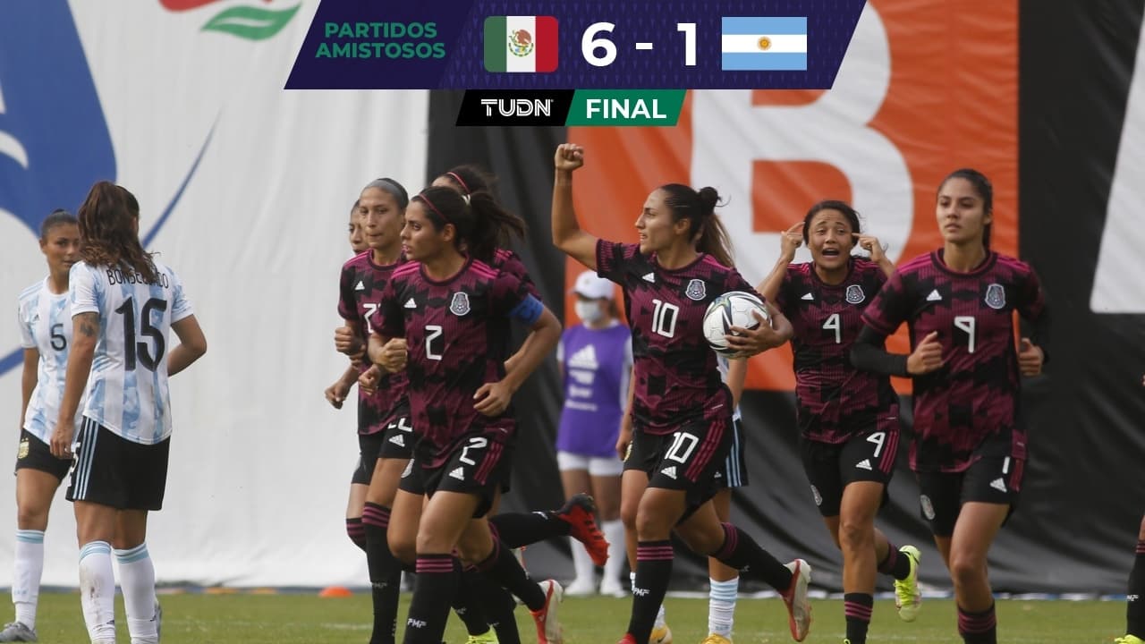 ¡Gana, gusta y golea! El Tri Femenil se impone 6-1 a Argentina