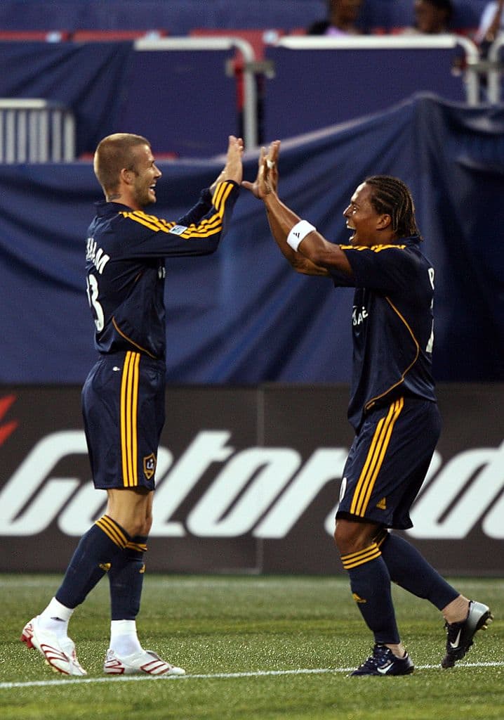 David Beckham y Carlos Pavón coincidieron en LA Galaxy.