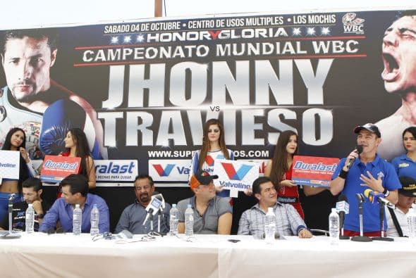 Jhonny González y Jorge 'Travieso' Arce dieron la última conferencia de prensa en Sinaloa, están listos para dar una guerra arriba del ring (Foto: Zanfer)