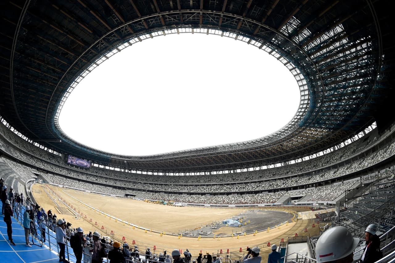 La construcción del estadio olímpico para Tokio 2020 ha avanzado hasta el 90 por ciento y está programada para concluir a finales de noviembre.