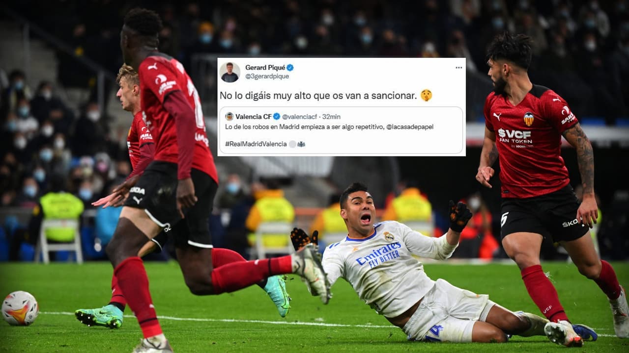 Valencia explota en sus redes tras penal a Casemiro