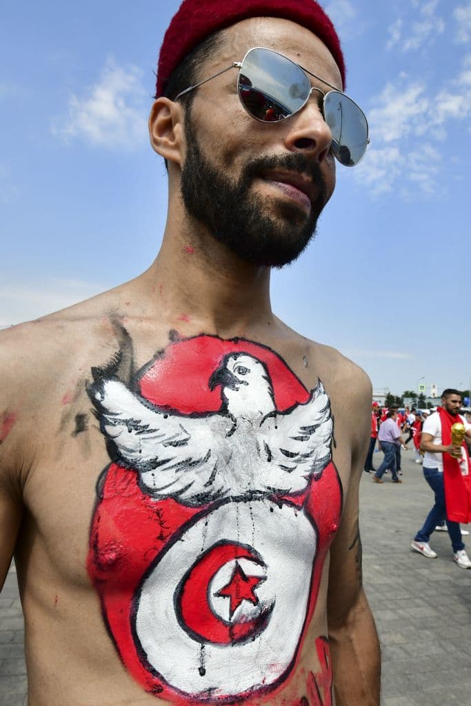 El color de los hinchas de Bélgica y Túnez fue parte de la fiesta de ambos países en su segunda salida en partido del grupo G del Mundial de Rusia 2018.