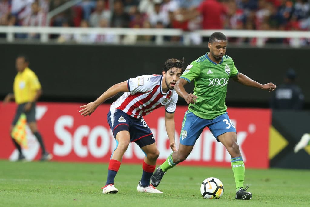 <b>2018</b>. Las Chivas, camino a su campeonato de la Liga de Campeones de la Concacaf, se midieron a los Seattle Sounders, y fue en la ronda de los Cuartos de Final.