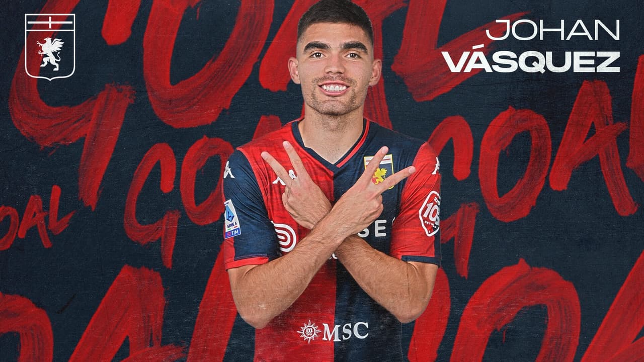 Johan Vásquez anota con Genoa en su primer partido de la temporada