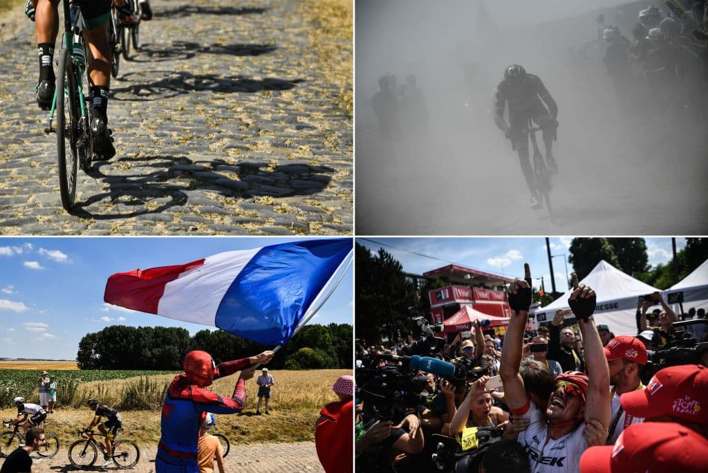 El recorrido de 154 kilómetros entre Arras y Roubaix (norte de Francia) incluyó 21 kilómetros del pavé que afectó indudablemente el rendimiento de los ciclistas.