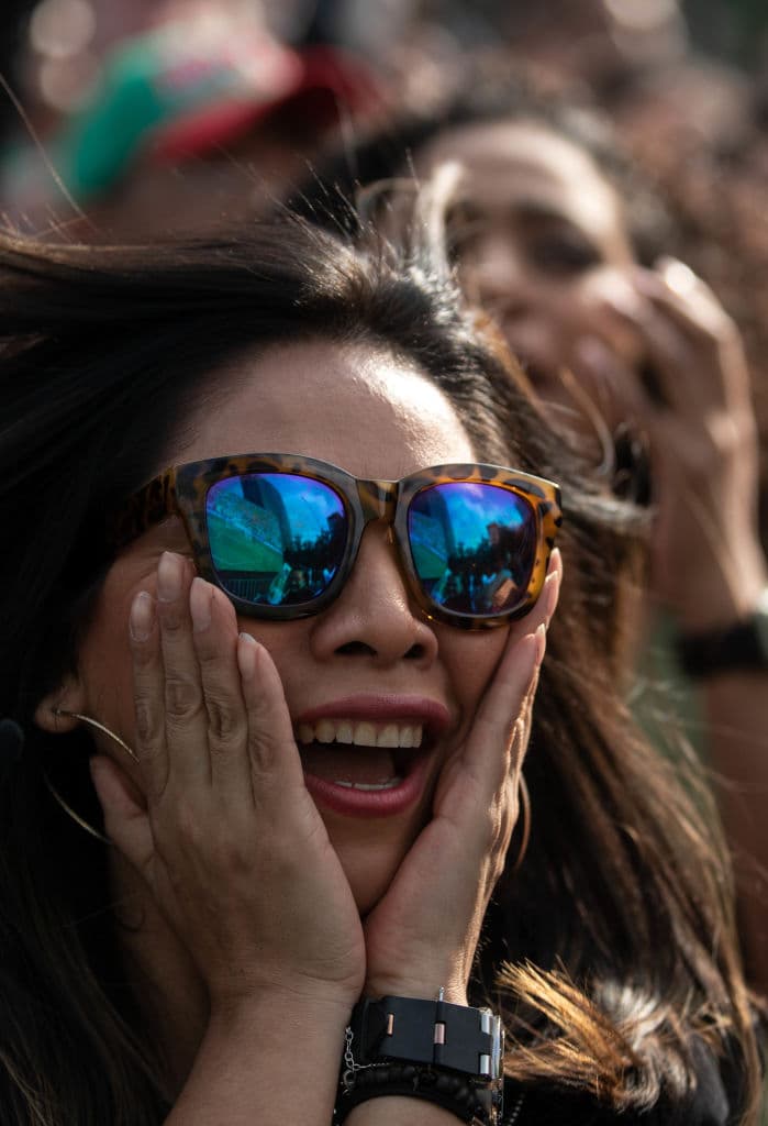 Durante el juego, los hinchas vivieron con ilusión la posible clasificación de México.