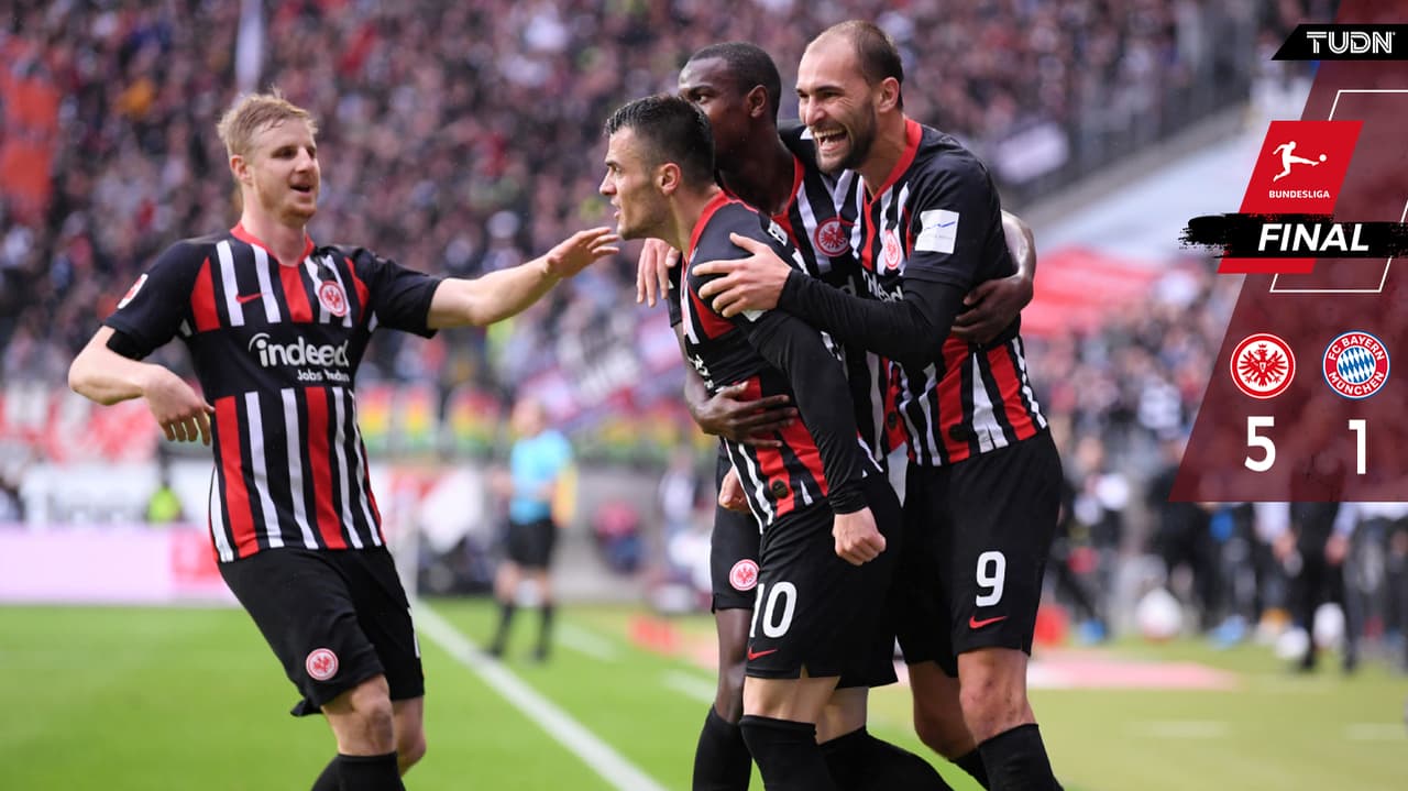 Bayern Múnich fue goleado por el Eintracht Frankfurt en la Bundesliga.