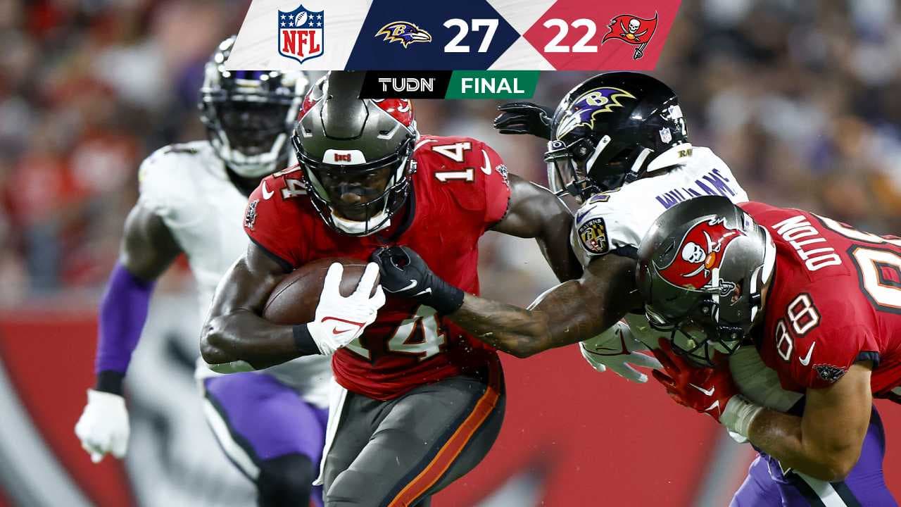 Ravens suman su quinta victoria de la temporada y no se tocan el corazón ante los Buccaneers de Tom Brady