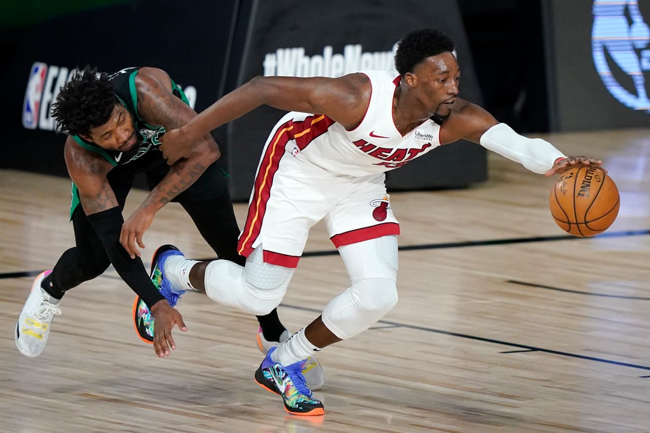 Miami consigue venir de atrás para vencer 117-114 a los Celtics y pegan en el primer partido de las finales de conferencia.