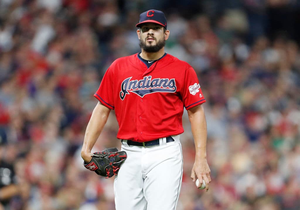 Brad Hand de los Cleveland Indians.