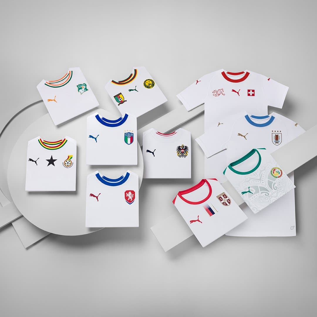 Puma, en conjunto, publicó los diseños de todas sus selecciones, pero recordemos que Uruguay, Suiza, Serbia, Senegal son los equipos mundialistas.