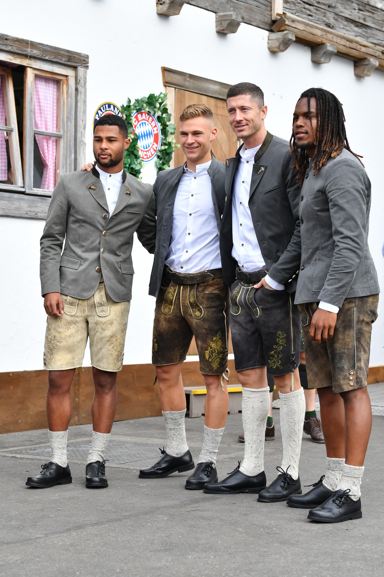 Serge Gnabry, Joshua Kimmich, Robert Lewandowski y Renato Sanches.