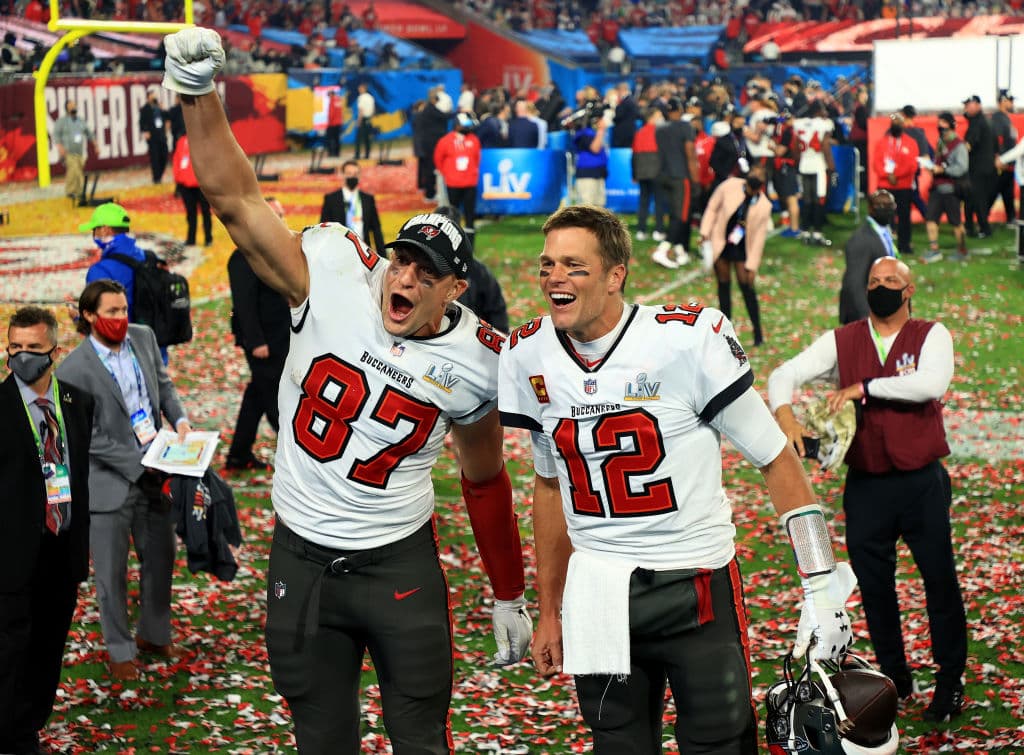 Así celebraron los jugadores de loa Buccaneers su segundo título de NFL luego de imponerse 9-31 a los Kansas City Chiefs.