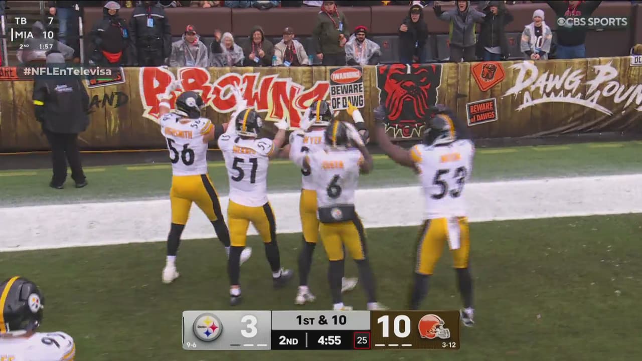 ¡Intercepción de Steelers que los mete al partido!