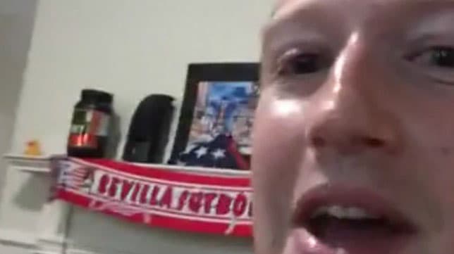 Un video de Facebook Live dejó ver el fanatismo de Mark Zuckerberg por el Sevilla